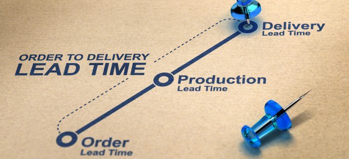 Supply Chain Management - lead time on beige background